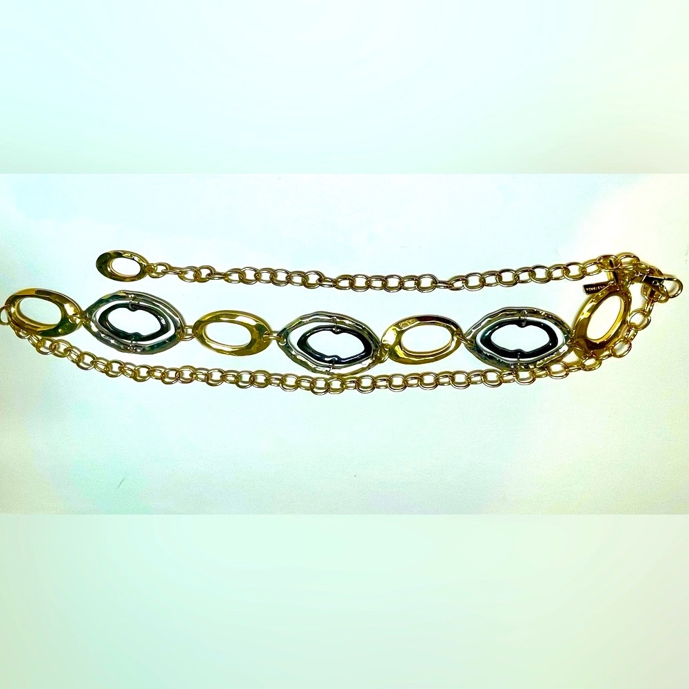 CHICO’S NWOT gold/silver tone chain belt
